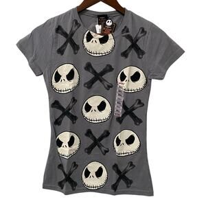 Nightmare Before Christmas Jack Skellington Tee NWT Small Goth Graphic Y2K